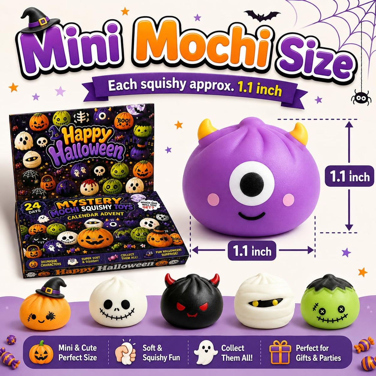 Squishy Advent Calendar 2026, Halloween Advent Calendar 24 Days