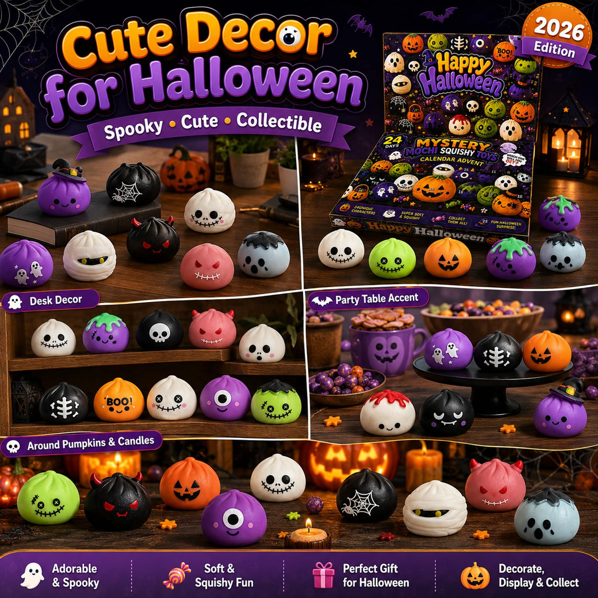 Squishy Advent Calendar 2026, Halloween Advent Calendar 24 Days