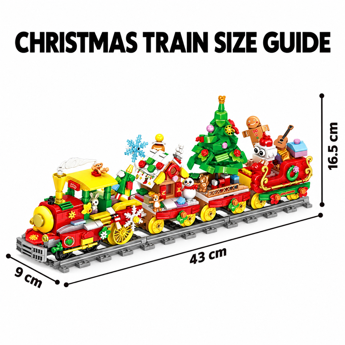 Christmas Train Building Blocks – 24-in-1 Holiday Countdown Set