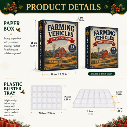 2026 Farm Vehicles Advent Calendar – 24 Tractor & Machinery Charms