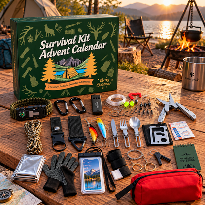 Camping Survival Advent Calendar, 24 Outdoor Tools & Gadgets