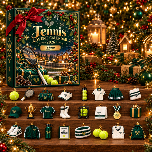 Tennis Advent Calendar 2026 – 24 Tennis-Themed Christmas Ornaments