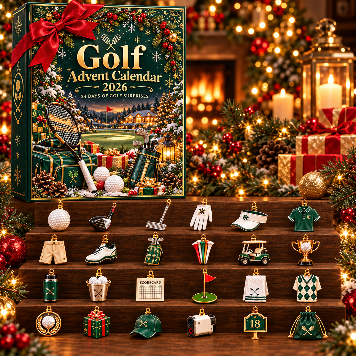 Golf Advent Calendar 2026 – 24 Christmas Golf Ornaments