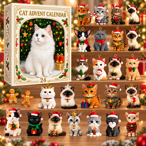Christmas Cat Advent Calendar – 24 Festive Kitty Ornaments