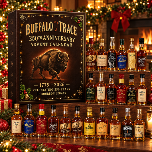 Whiskey Advent Calendar 2026 – 24 Mini Bottle Ornaments, Christmas Countdown Gift for Whiskey Lovers