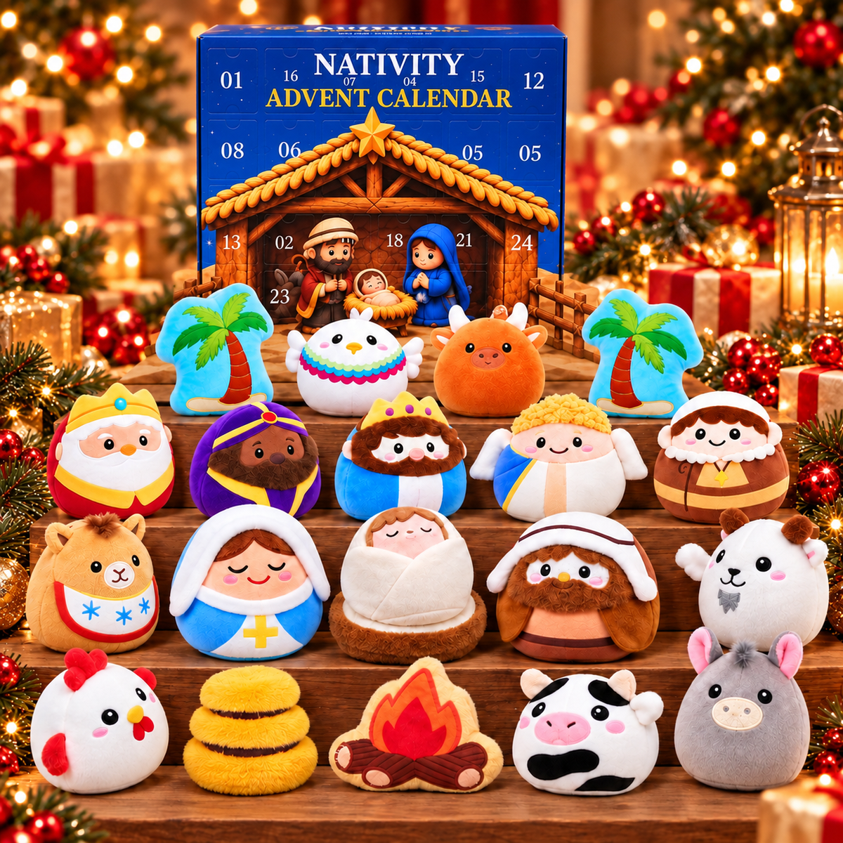 Nativity Plush Advent Calendar – 24 Days of Christmas Wonder