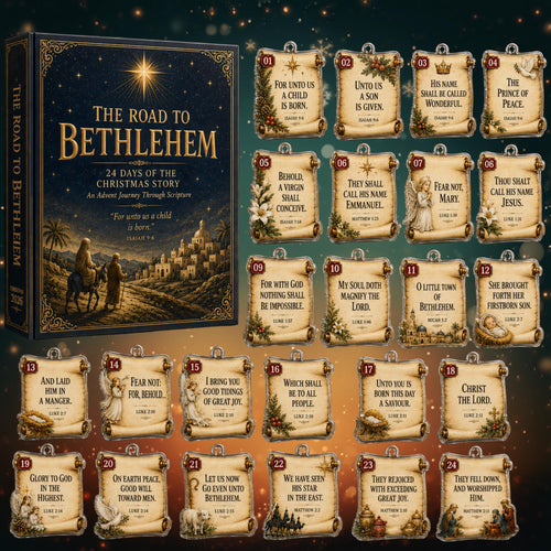 Christian Advent Calendar 2026, 24 Bible Verse Ornaments