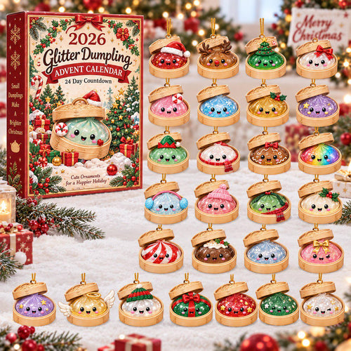 Dumpling Advent Calendar 2026, 24 Cute Dumpling Ornaments