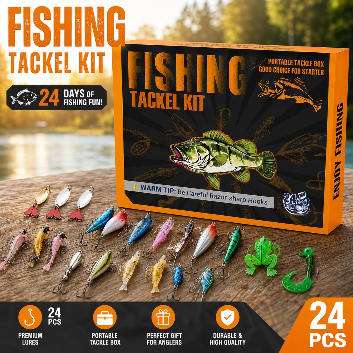 Fishing Advent Calendar 2026, 24 Day Fishing Lure Countdown