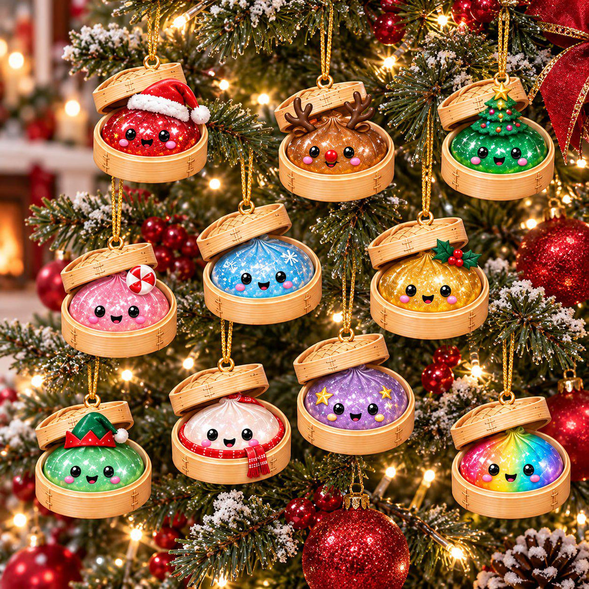 Dumpling Advent Calendar 2026, 24 Cute Dumpling Ornaments