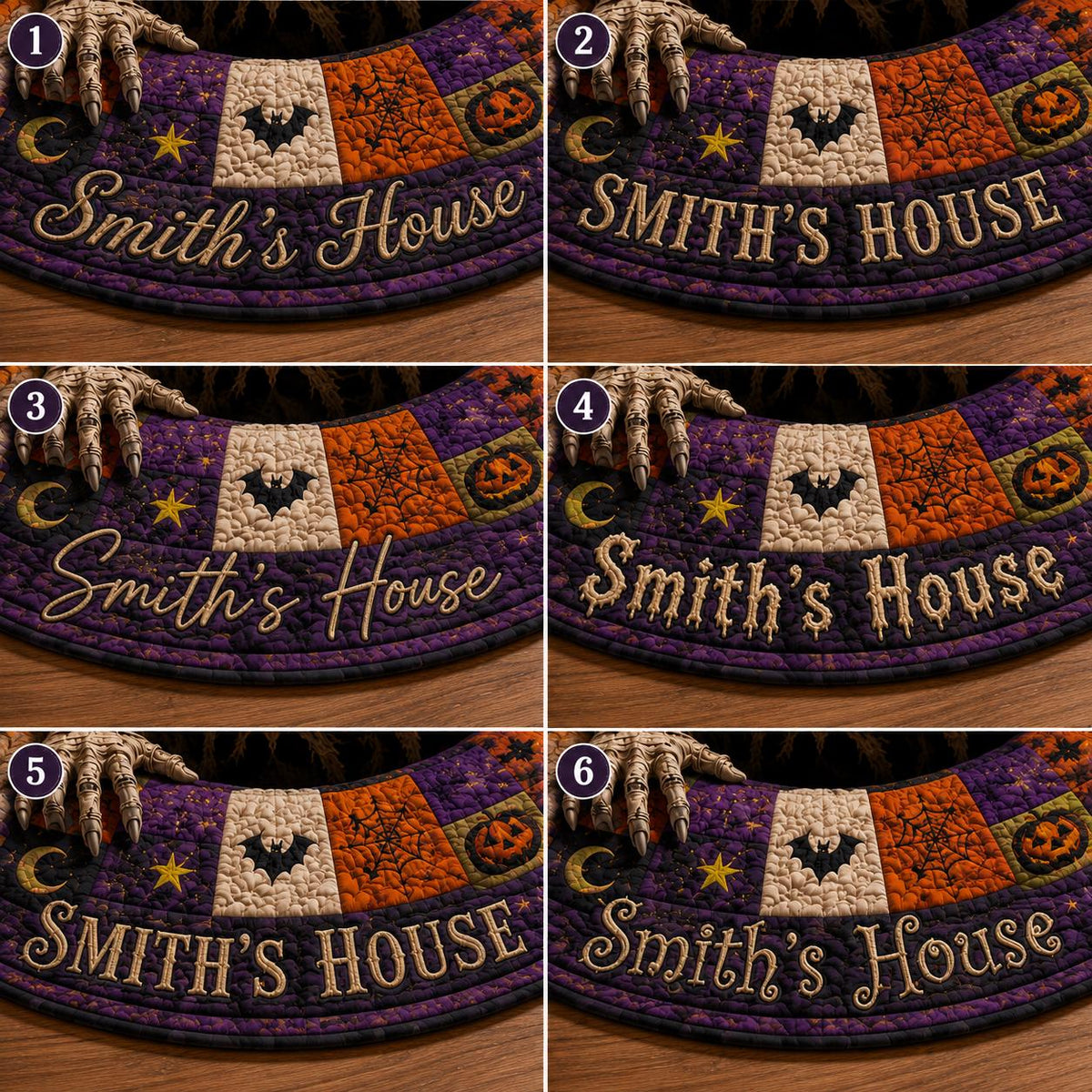 3D Black Cat Halloween Round Rug