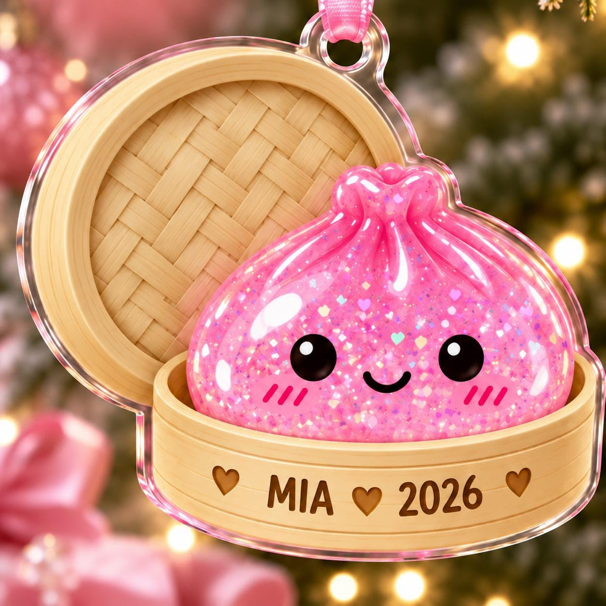 Squishy Ornament, Custom Name Dumpling Ornament