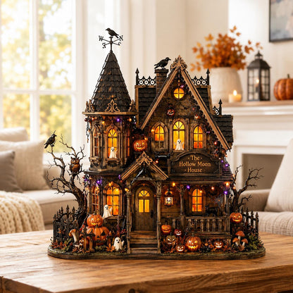 Personalized Haunted House Wood Block