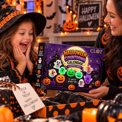 Halloween Countdown Calendar, 14 Spooky Squishy Surprise Toys