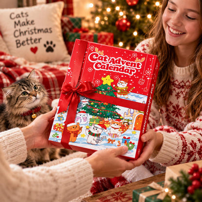 Cat Advent Calendar 2026, 24 Day Christmas Countdown with Cat Toys