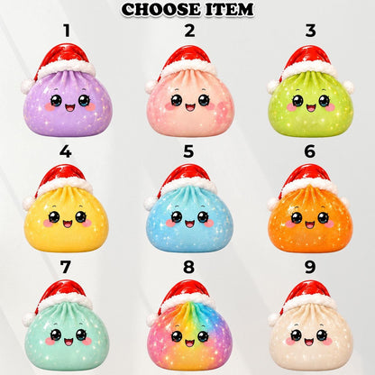 Personalized Glitter Dumpling Ornament,Dim Sum Acrylic Family Ornament