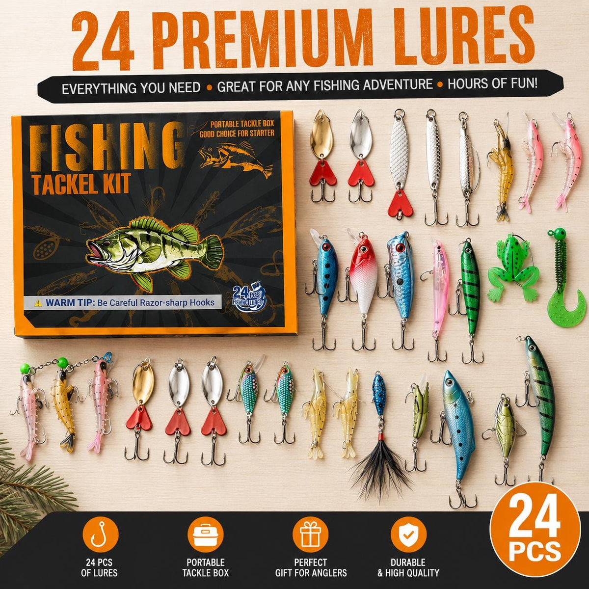Fishing Advent Calendar 2026, 24 Day Fishing Lure Countdown
