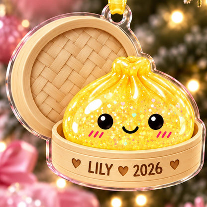 Squishy Ornament, Custom Name Dumpling Ornament