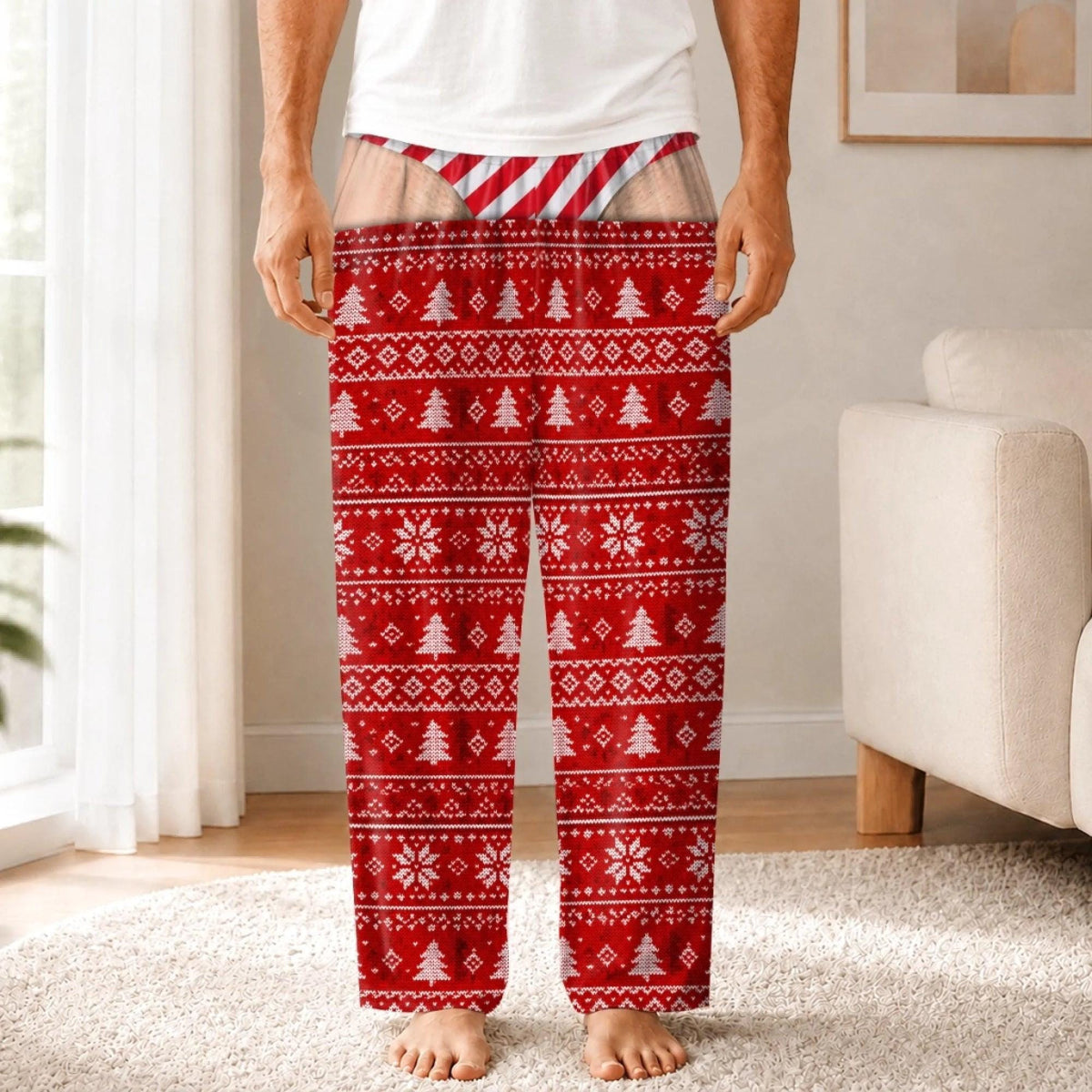 Custom Funny Men's Christmas Pajama Pants