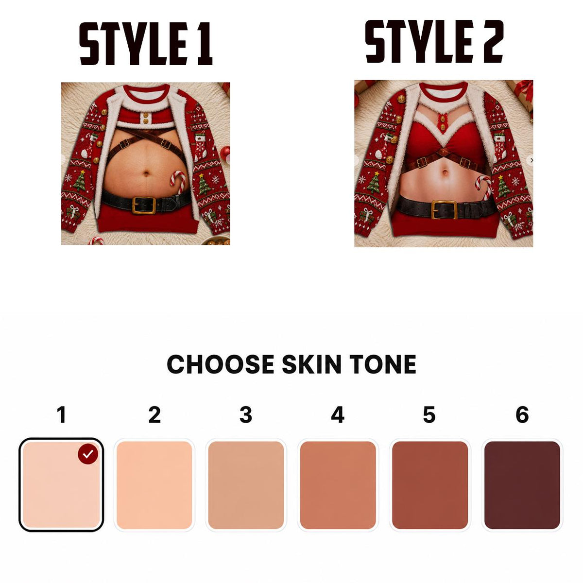 Personalized Funny Santa Body Christmas Sweater
