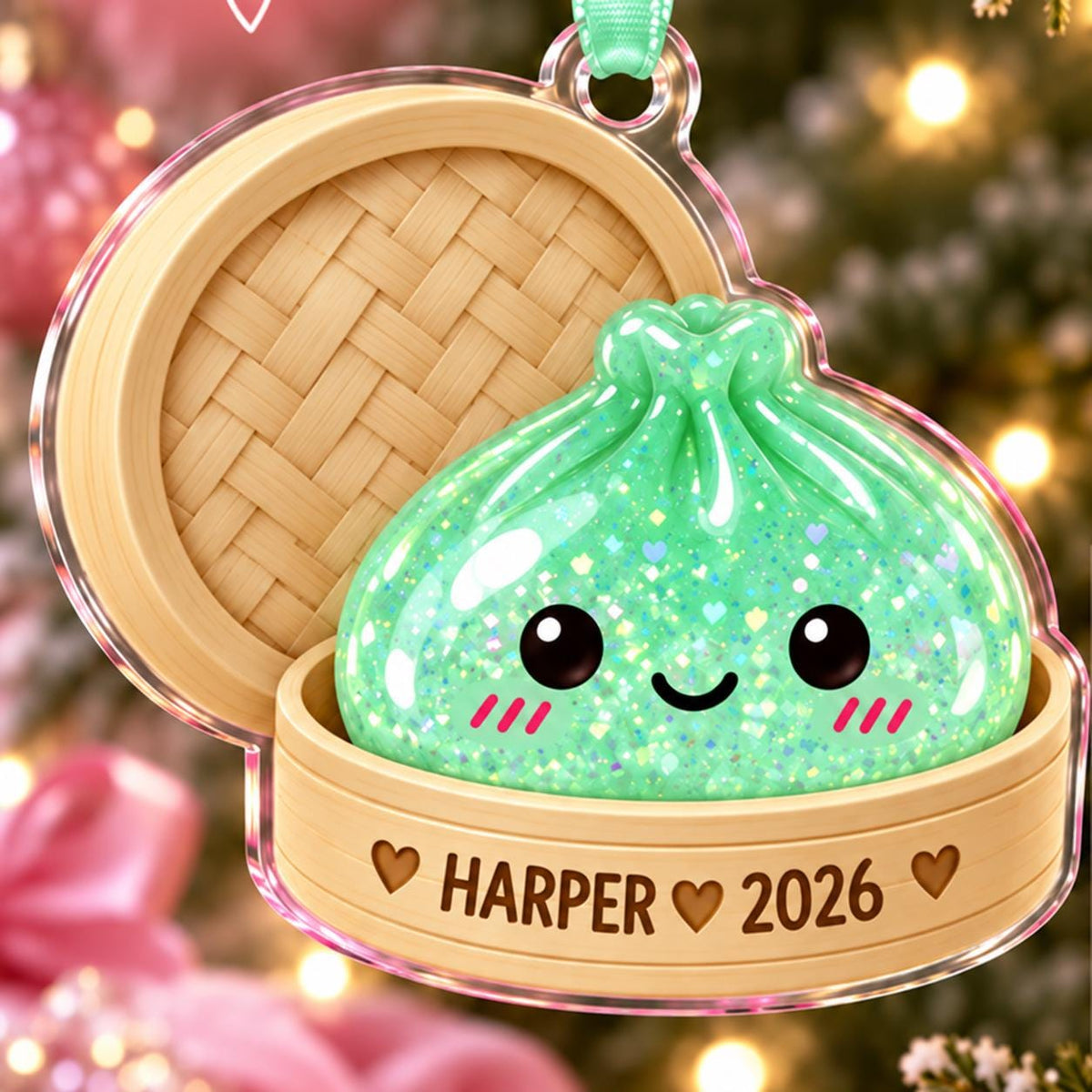 Squishy Ornament, Custom Name Dumpling Ornament
