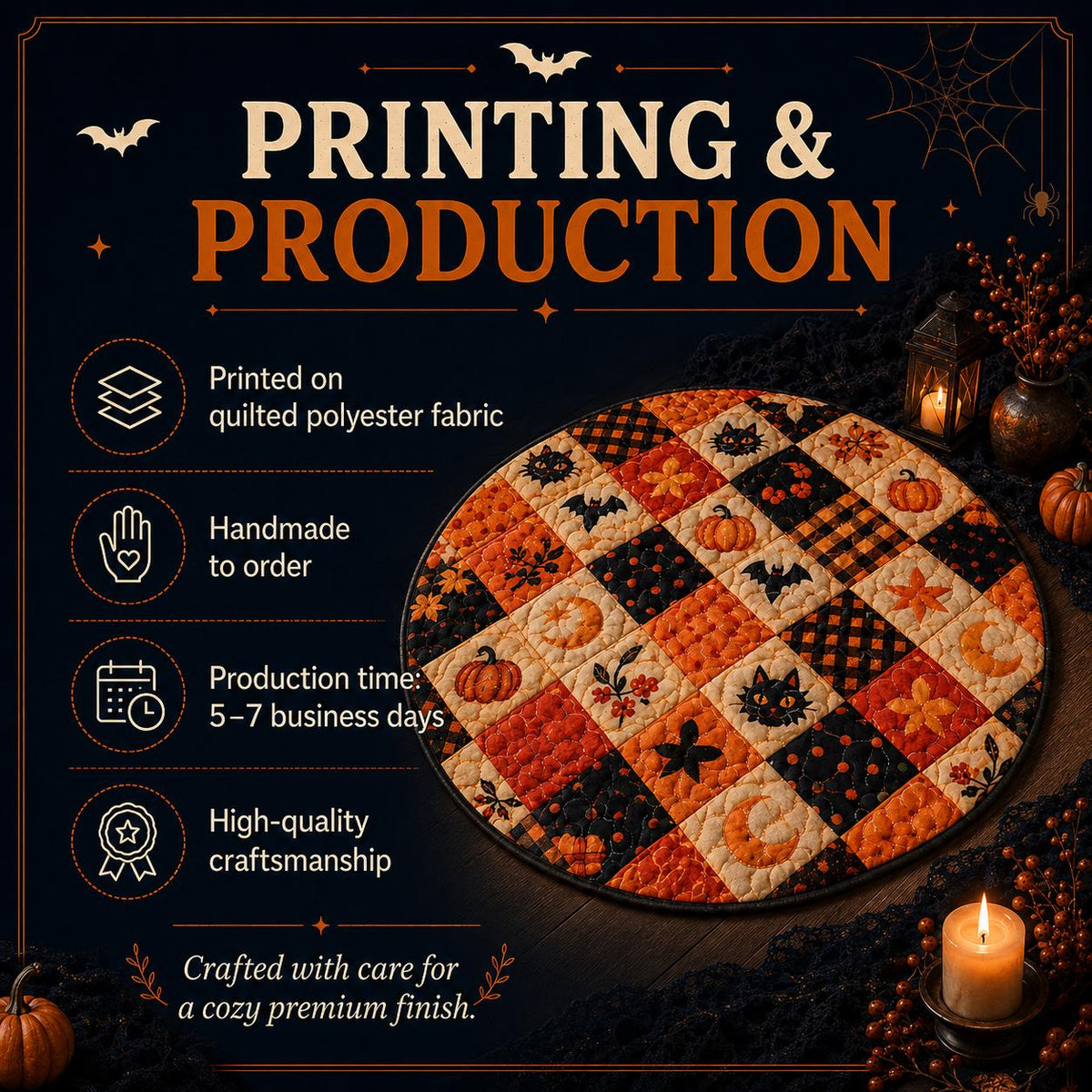 3D Dachshund Halloween Round Rug
