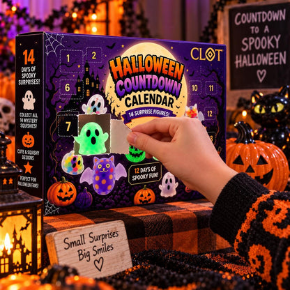 Halloween Countdown Calendar, 14 Spooky Squishy Surprise Toys