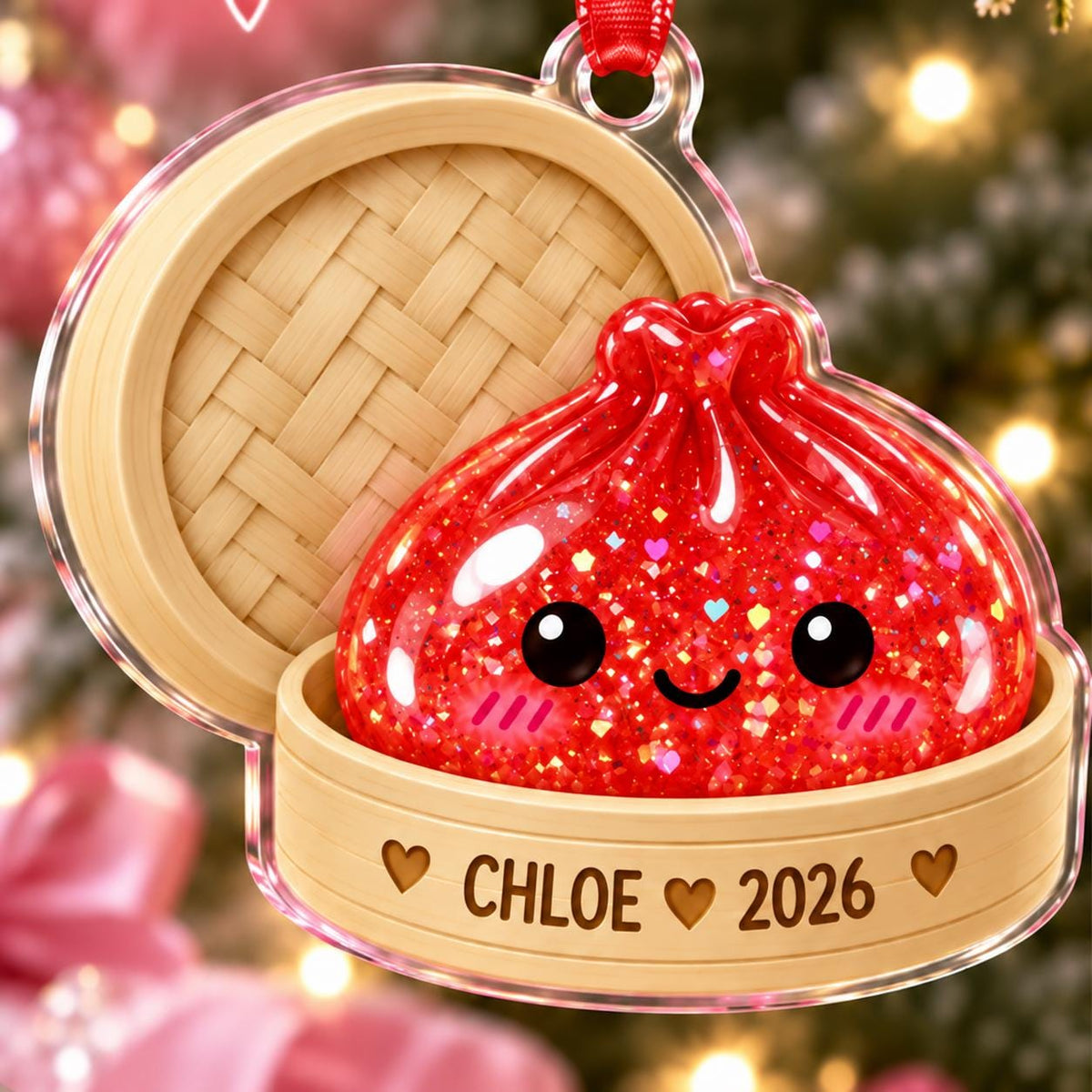 Squishy Ornament, Custom Name Dumpling Ornament