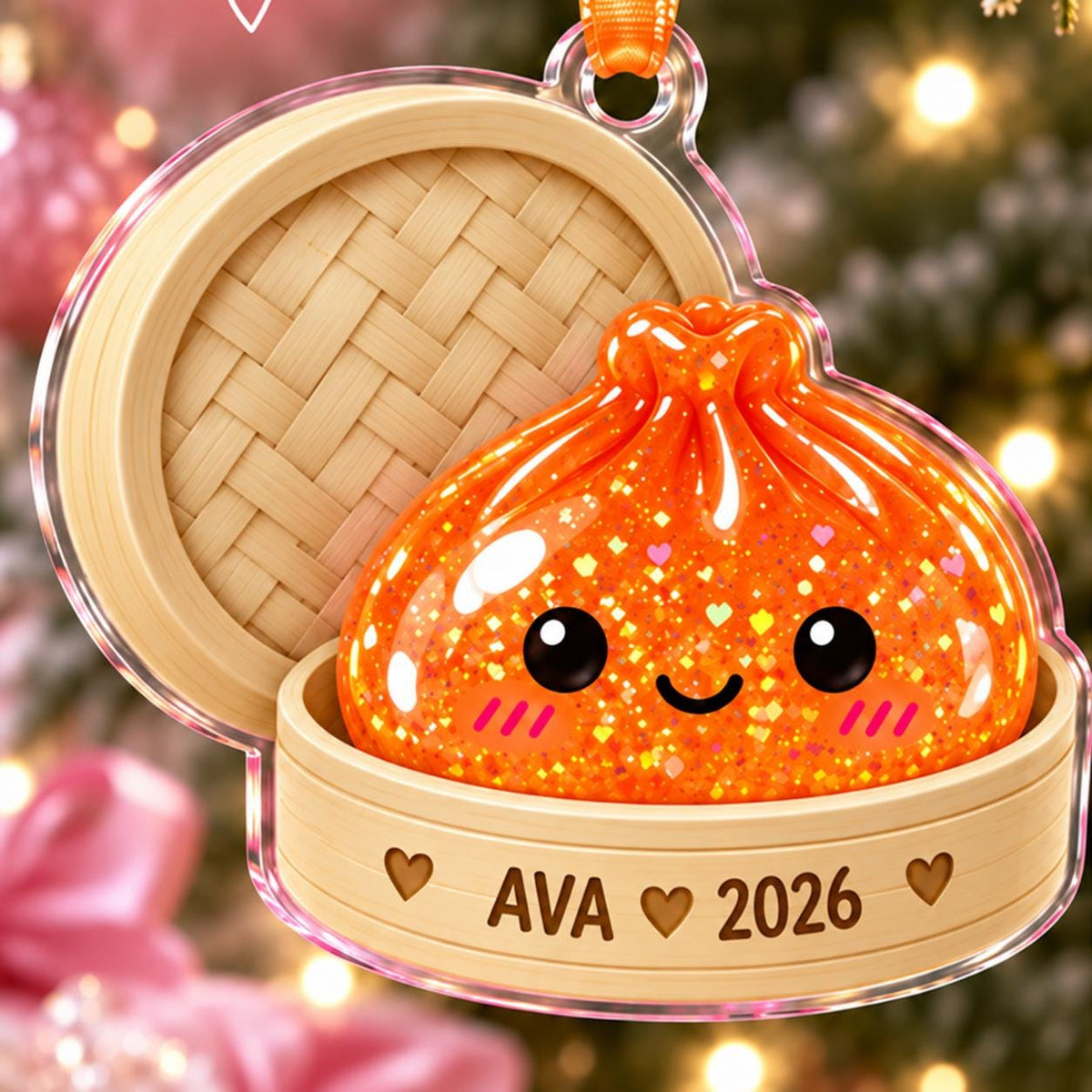 Squishy Ornament, Custom Name Dumpling Ornament