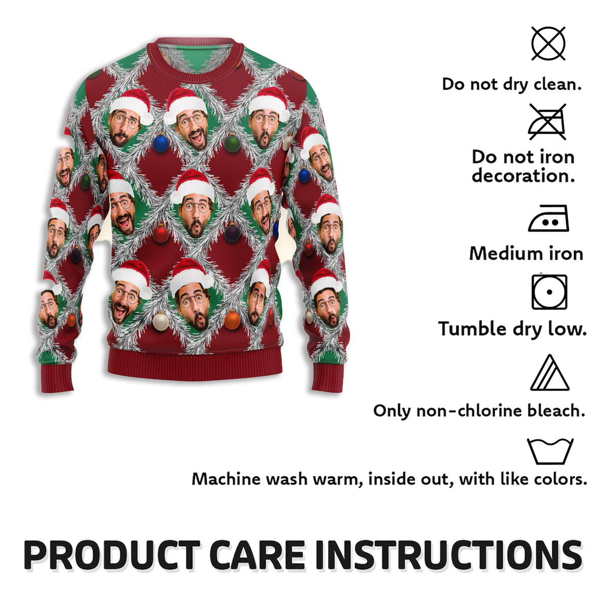 Personalized Funny Santa Body Christmas Sweater