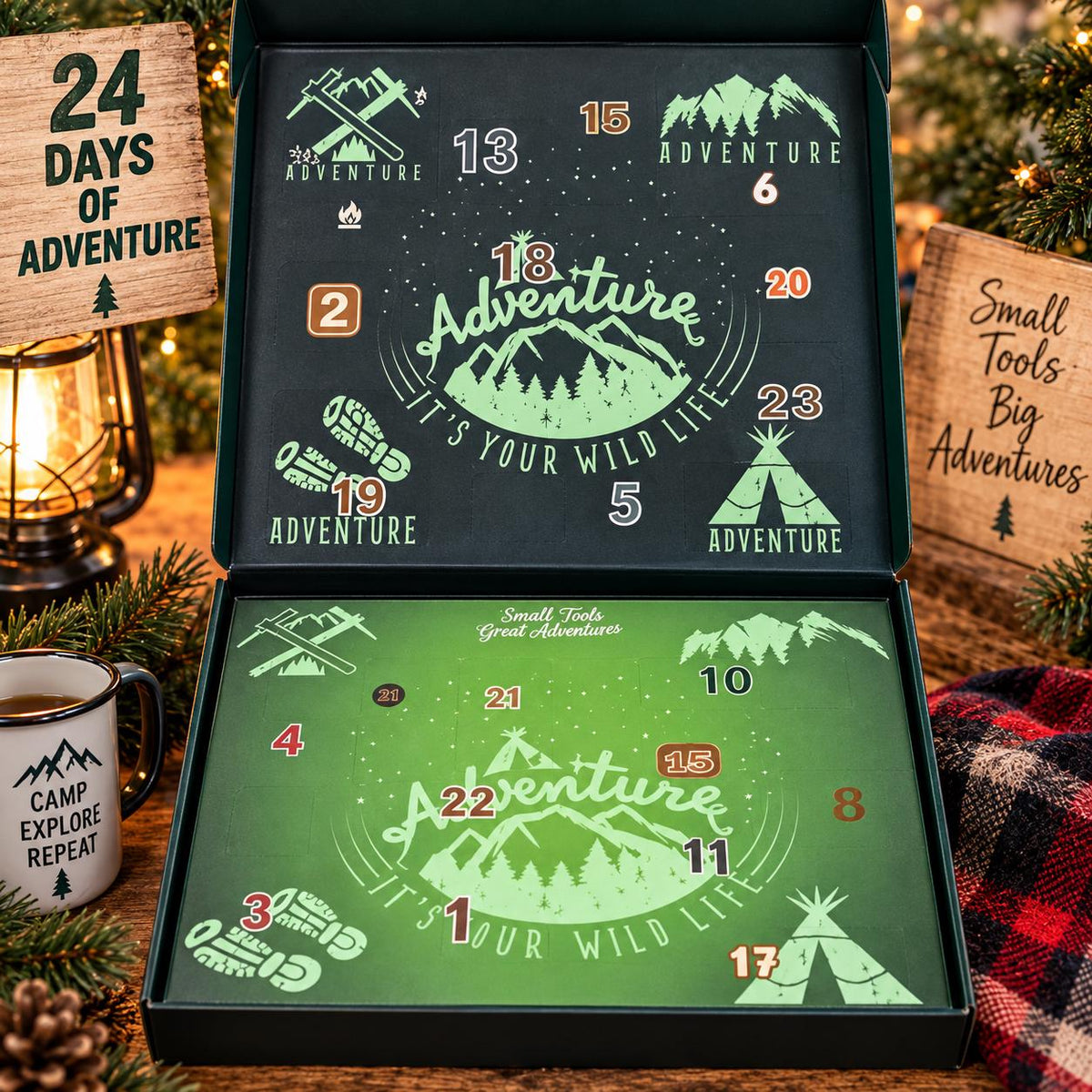 Survival Tool Advent Calendar, 24 Day Outdoor Gear Christmas Countdown