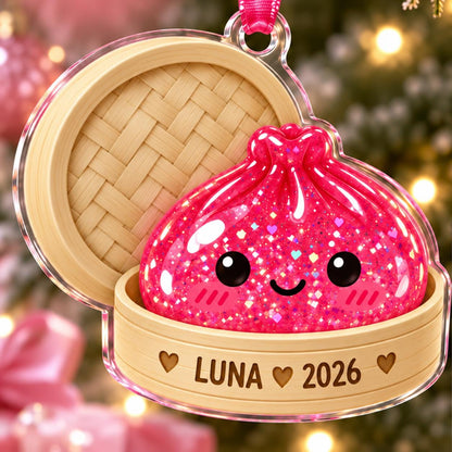 Squishy Ornament, Custom Name Dumpling Ornament