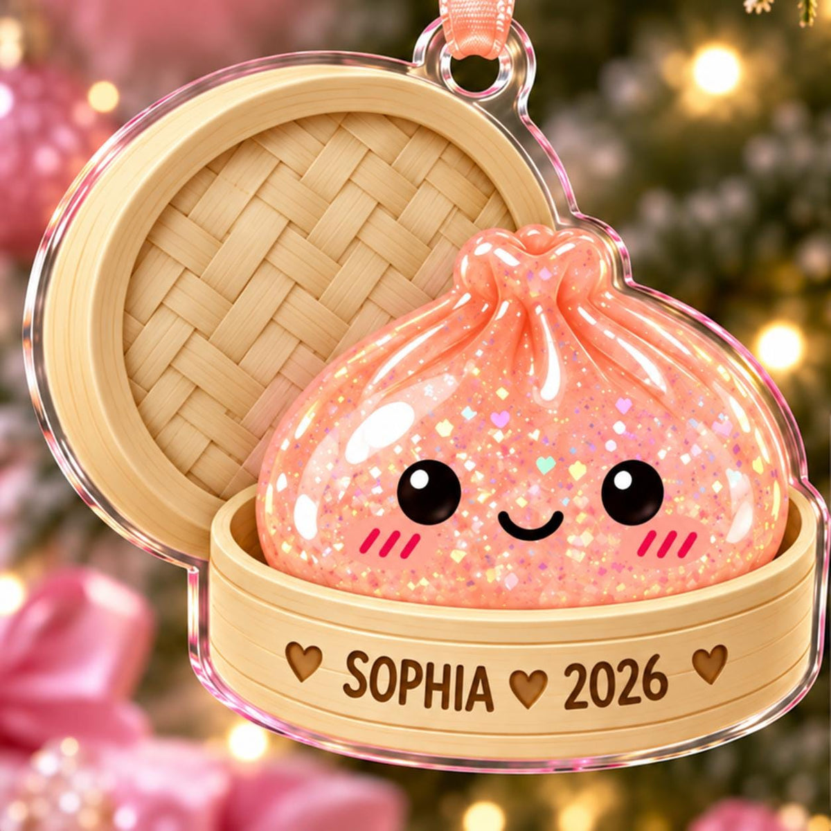 Squishy Ornament, Custom Name Dumpling Ornament