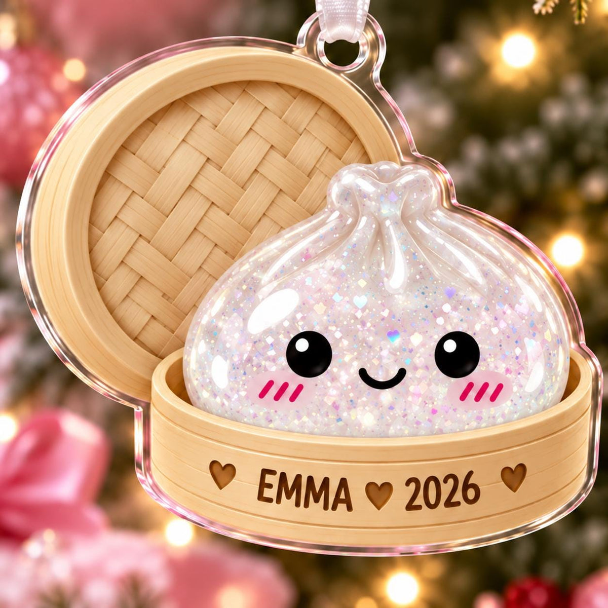 Squishy Ornament, Custom Name Dumpling Ornament