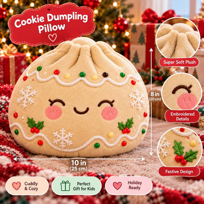 Dumpling Christmas Gift Set, 24 Day Squishy Advent Calendar, Cozy Blanket & Plush Dumpling Pillow, Cute Holiday Gift for Kids