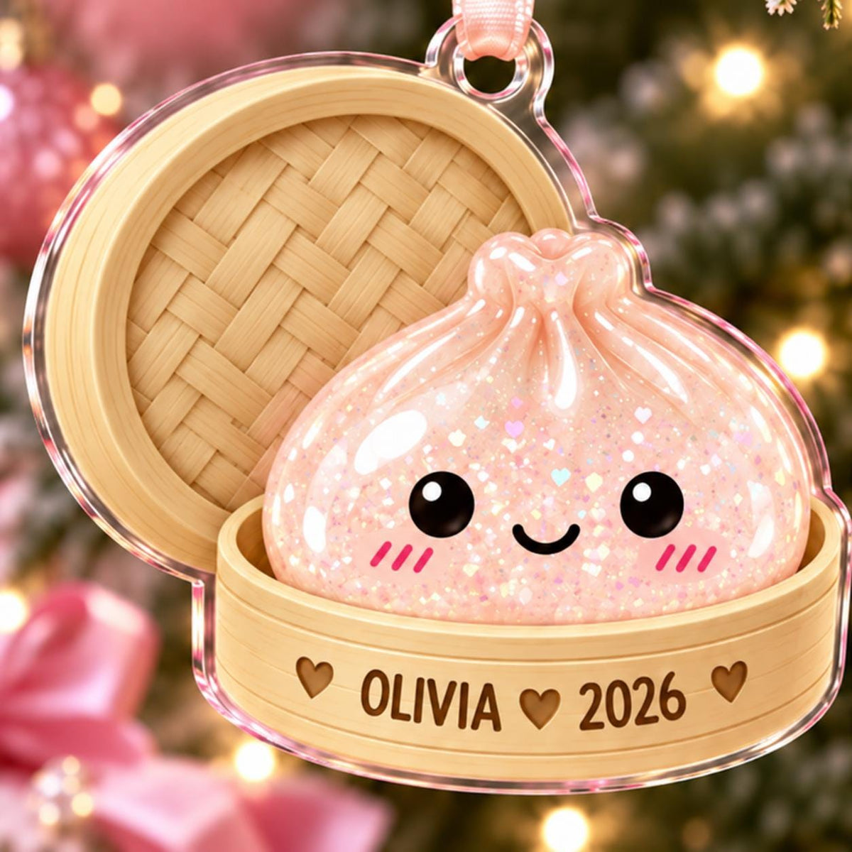 Squishy Ornament, Custom Name Dumpling Ornament