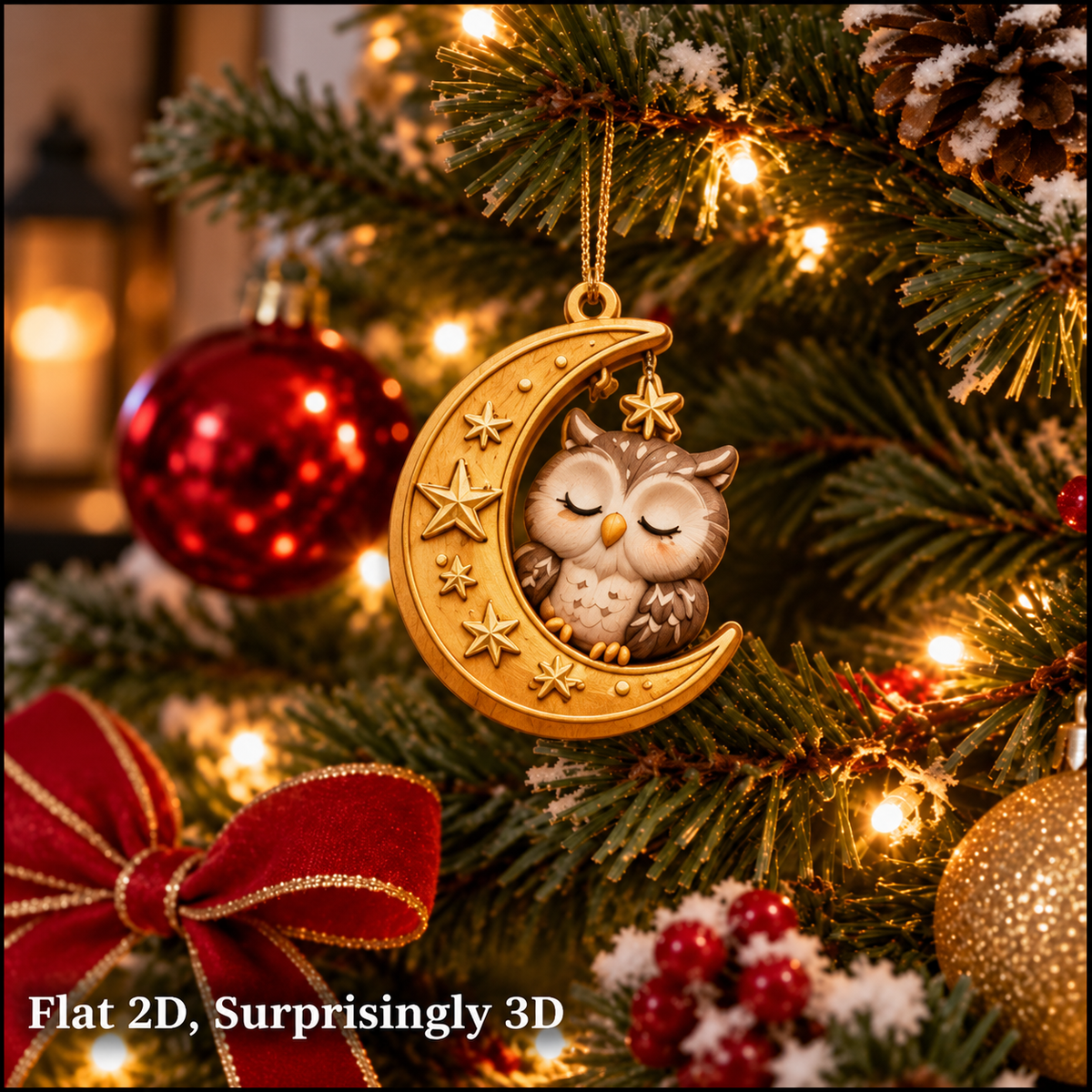 2026 Christmas Owl Advent Calendar – 24 Woodland Owl Ornaments