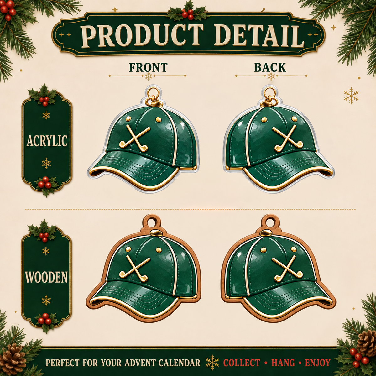 Golf Advent Calendar 2026 – 24 Christmas Golf Ornaments