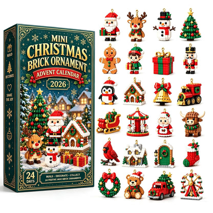 24-Day Mini Christmas Brick Ornament Advent Calendar