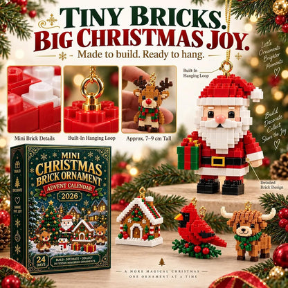24-Day Mini Christmas Brick Ornament Advent Calendar