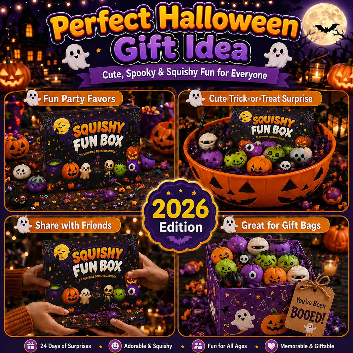 Halloween Advent Calendar 2026, Halloween Mochi Countdown Advent Calendar for Adults