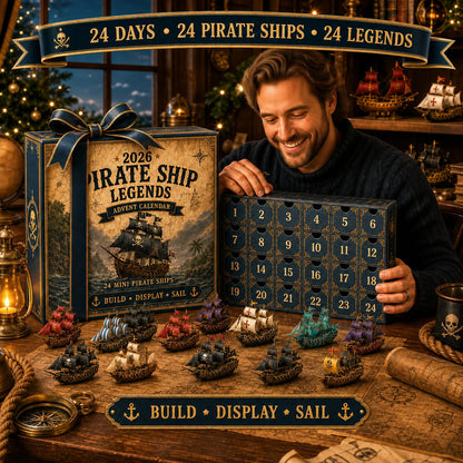 2026 Pirate Ship Legends Advent Calendar – 24 Nautical Ornaments