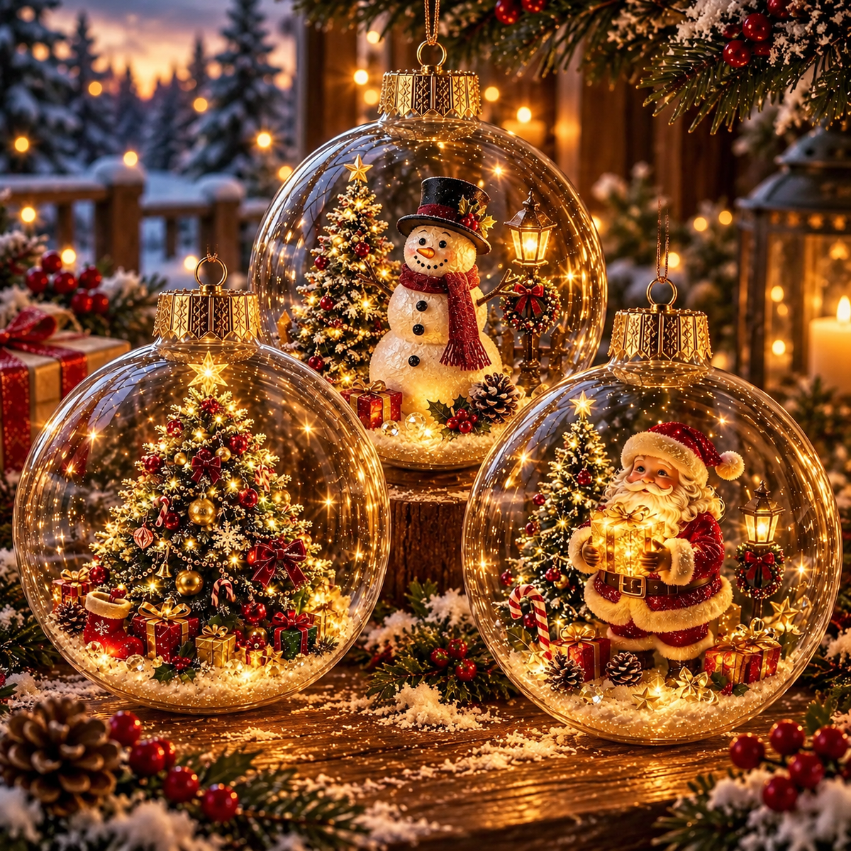 Enchanted Christmas Globe Ornaments – 8 Festive Miniature Designs