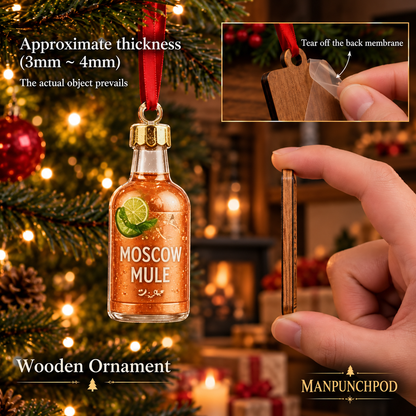 Cocktail Advent Calendar 2026 – 24 Mini Bottle Christmas Ornaments