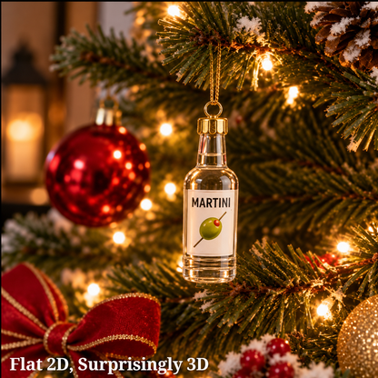 Cocktail Advent Calendar 2026 – 24 Mini Bottle Christmas Ornaments
