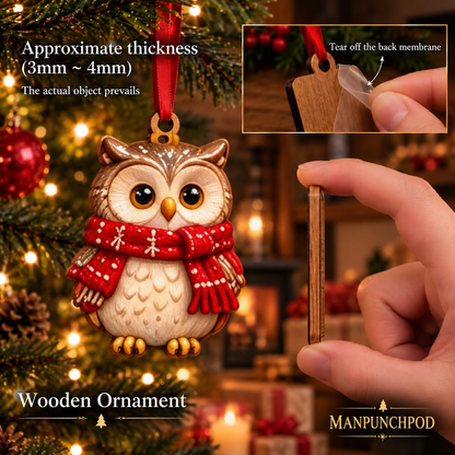 2026 Christmas Owl Advent Calendar – 24 Woodland Owl Ornaments