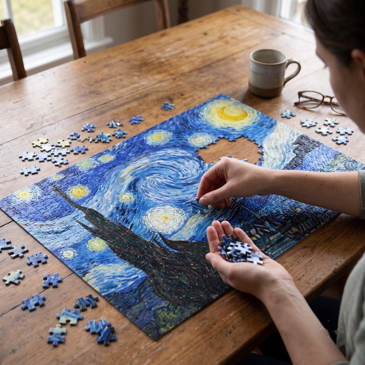 1000-Piece Jigsaw Puzzle – 24 Days of Beautiful Art & Scenic Views
