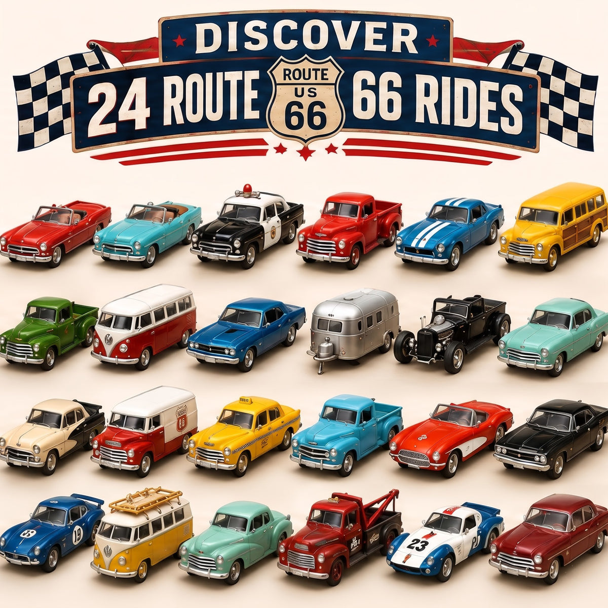 American Car Legends Advent Calendar – 24 Die-Cast Classic Cars