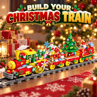Christmas Train Building Blocks – 24-in-1 Holiday Countdown Set