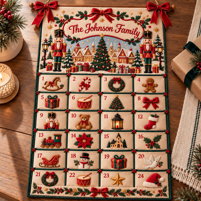 Personalized Nutcracker Advent Calendar – Christmas Village Wall Decor